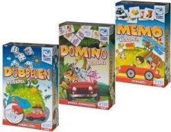 Reisspel Clowngames – 3 Assorti -Speel Actief Verkoop 22223120 clown games pocketgame reisspel memo domino of dobbelen assorti 1