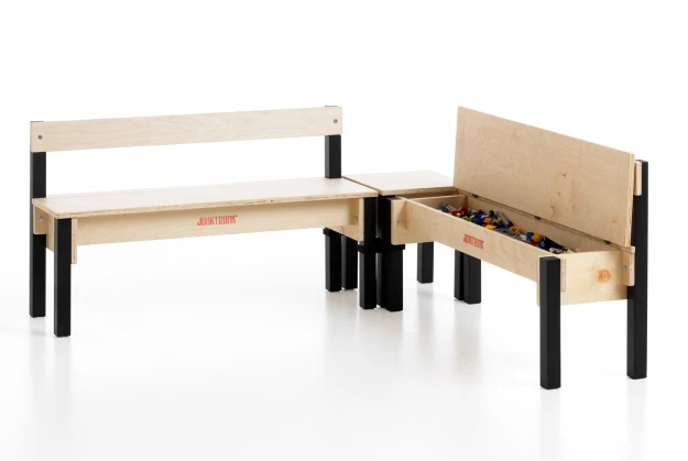 3-delige Hoek- Opbergbank – Junktrunk 4 3-delige Hoek- Opbergbank – Junktrunk - Afbeelding 2