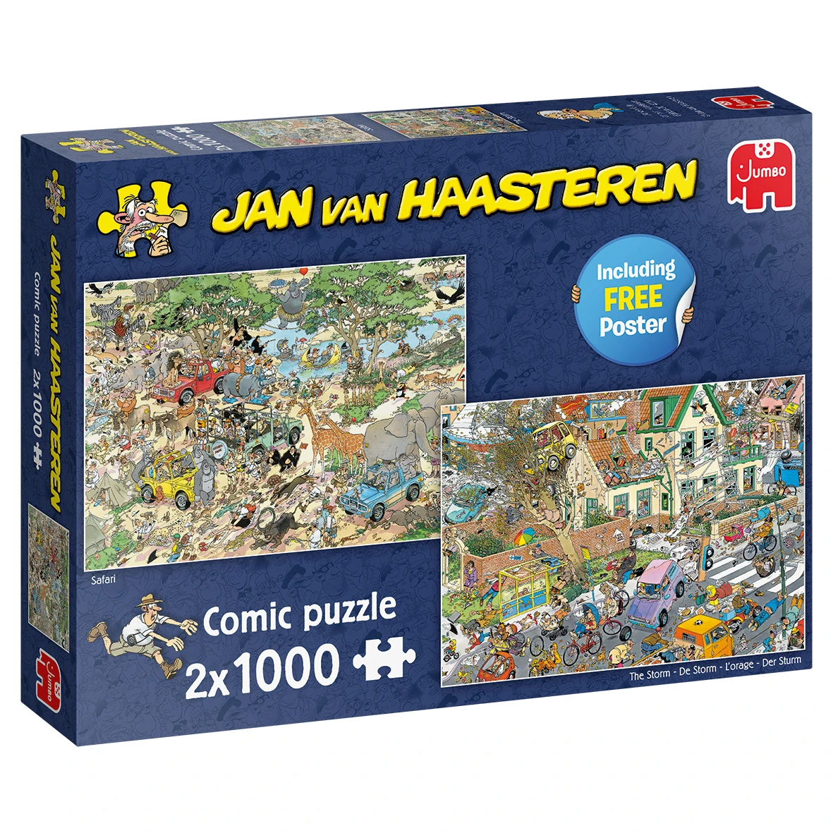 Jumbo 19001 Puzzel Jan Van Haasteren Storm & Safari 2×1000 3 Jumbo 19001 Puzzel Jan Van Haasteren Storm & Safari 2×1000