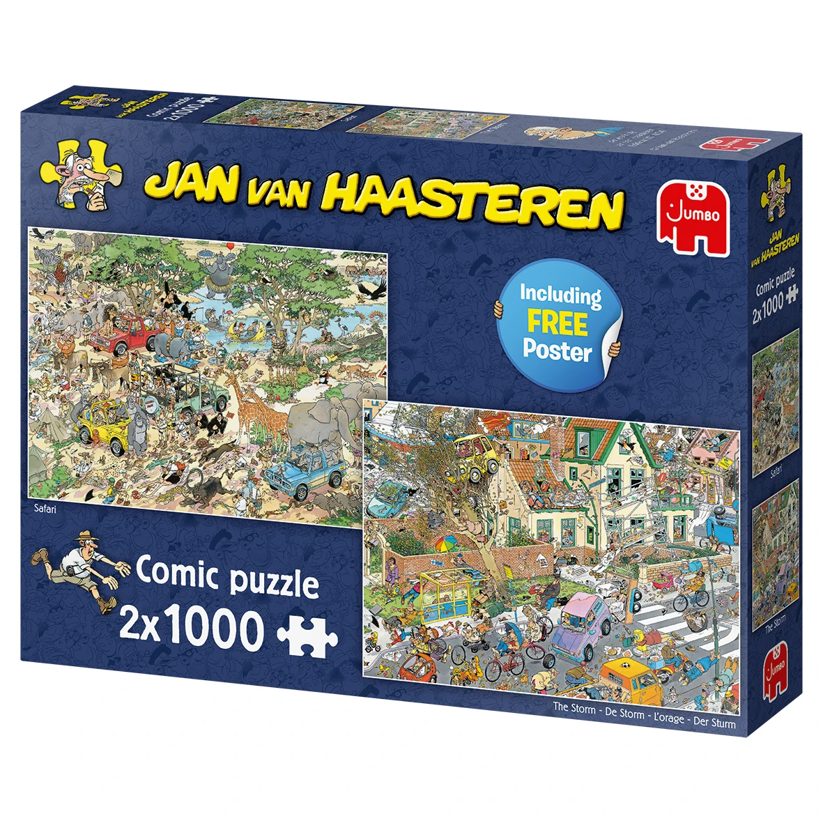 Jumbo 19001 Puzzel Jan Van Haasteren Storm & Safari 2×1000 8 Jumbo 19001 Puzzel Jan Van Haasteren Storm & Safari 2×1000 - Afbeelding 6