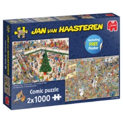 Jumbo 20033 2 Puzzels Shoppen Voor De Feestdagen Jan Van Haasteren 2×1000
