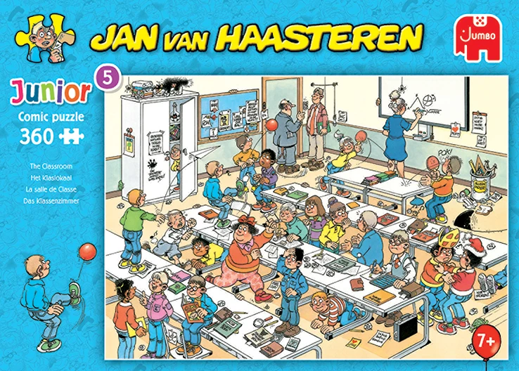 Jumbo 20062 Jan Van Haasteren Junior Het Klaslokaal Kinder-puzzel 6 Jumbo 20062 Jan Van Haasteren Junior Het Klaslokaal Kinder-puzzel - Afbeelding 4