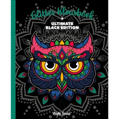Glitter Kleurboek Night Forest 4 Glitter Kleurboek Night Forest - Afbeelding 2