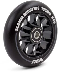 Stuntstep Wiel Aluminium 100mm Slamm Flair 2.0 Met Abec 9 Lagers In Color Zwart 19 Stuntstep Wiel Aluminium 100mm Slamm Flair 2.0 Met Abec 9 Lagers In Color Zwart -Speel Actief Verkoop SL580 2 Slamm 100mm Flair 2.0 Alloy Core Wheel Black Side speelactief.nl