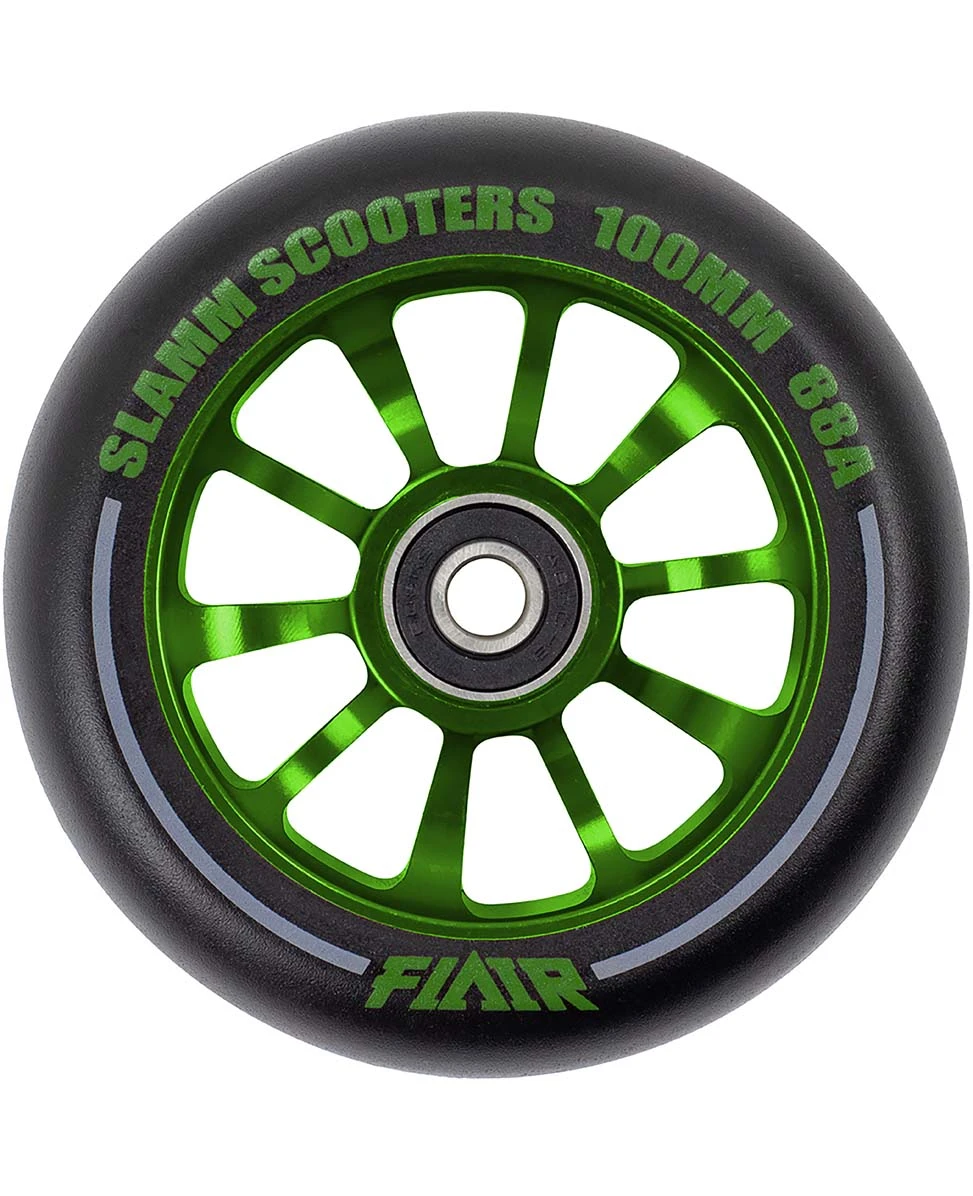 Stuntstep Wiel Aluminium 100mm Slamm Flair 2.0 Met Abec 9 Lagers In Color Zwart 3 Stuntstep Wiel Aluminium 100mm Slamm Flair 2.0 Met Abec 9 Lagers In Color Zwart
