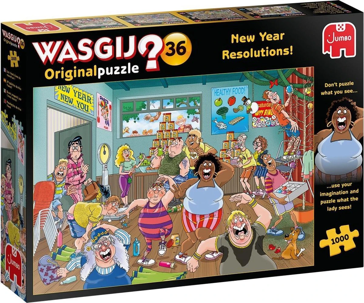 Jumbo Wasgij Puzzel Original-36 Goede-voornemens! 1000-stukjes 3 Jumbo Wasgij Puzzel Original-36 Goede-voornemens! 1000-stukjes