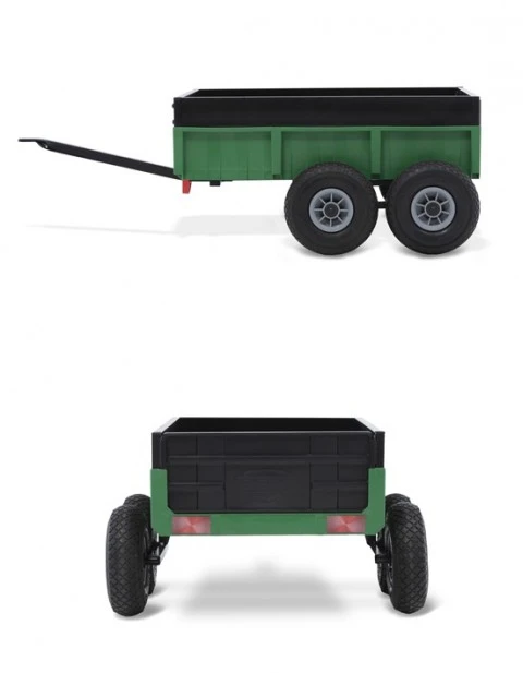 BERG Tandem Trailer XL Green Skelter Aanhangwagen 6 BERG Tandem Trailer XL Green Skelter Aanhangwagen - Afbeelding 4