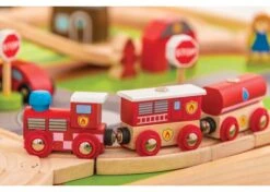 BigJigs BJT049 Treintafel Brandweer Spoortafel Houten Trein 10 BigJigs BJT049 Treintafel Brandweer Spoortafel Houten Trein -Speel Actief Verkoop bigjigs bt049 brandwweer trein set en tafel 2