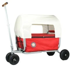 Beachtrekker Life Huif Bolderwagen -Speel Actief Verkoop bolderwagen opvouwbaar beachtrekker life rood met huif 1