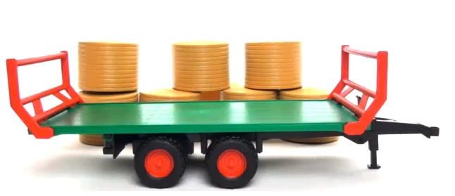 Bruder 2220 Hooibalenvervoer Tandemas-aanhanger Met 8 Balen 5 Bruder 2220 Hooibalenvervoer Tandemas-aanhanger Met 8 Balen - Afbeelding 3