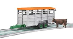 Bruder 02227 Veetransportaanhanger Met 1 Koe Schaal Livestock-trailer 11 Bruder 02227 Veetransportaanhanger Met 1 Koe Schaal Livestock-trailer -Speel Actief Verkoop bruder 02227 veetransportwagen met 1 koe 1
