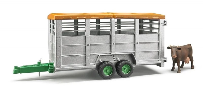 Bruder 02227 Veetransportaanhanger Met 1 Koe Schaal Livestock-trailer 4 Bruder 02227 Veetransportaanhanger Met 1 Koe Schaal Livestock-trailer - Afbeelding 2