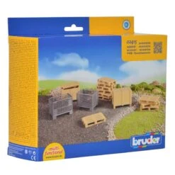 Bruder 2415 Logistieke Set Kisten En Pallets -Speel Actief Verkoop bruder 02415 pallets kratten 1