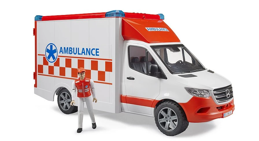 Bruder 02676 Mercedes Sprinter Ambulance Met Verpleger 4 Bruder 02676 Mercedes Sprinter Ambulance Met Verpleger - Afbeelding 2