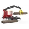 Bruder 2252 Boomstamaanhanger Met Grijper En 4 Boomstammen -Speel Actief Verkoop bruder boomstamaanhanger met grijper en 4 boomstammen 1