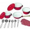 Pannenset Emaille Rood 13-delig -Speel Actief Verkoop emaille pannenset simply for kids rood