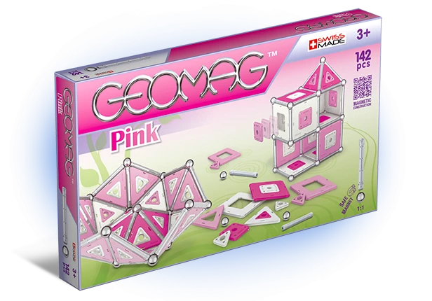 Geomag Pink Panels 142 Delig Magnetisch Speelgoed 4 Geomag Pink Panels 142 Delig Magnetisch Speelgoed - Afbeelding 2