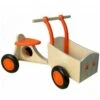 Houten Bakfiets Oranje Loopfiets VanDijkToys -Speel Actief Verkoop houten bakfiets oranje van dijktoys