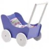 Houten Poppenwagen Purple 1 Houten Poppenwagen Purple -Speel Actief Verkoop houten poppenwagen paars wit 1