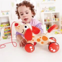 Trekfiguur – Hape – Pepe Pull Along -Speel Actief Verkoop houten trekfiguur hape walk a long puppy 3