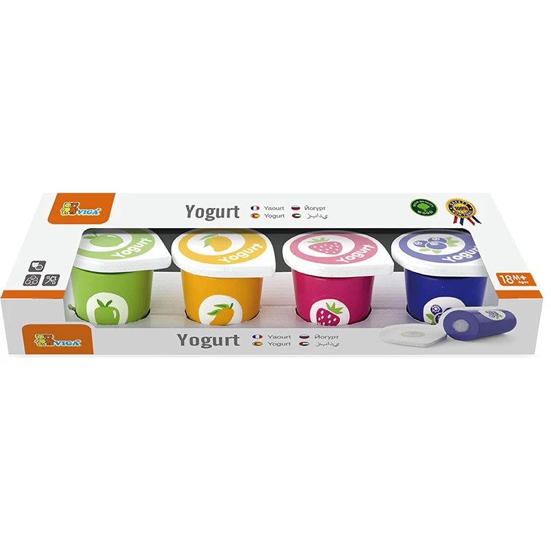 Houten Yoghurtbekers Vigatoys 4 Delig 6 Houten Yoghurtbekers Vigatoys 4 Delig - Afbeelding 4