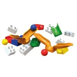 Hubelino Knikkerbaan Uitbreidingsset-Swing 46-delig -Speel Actief Verkoop hubelino 881 knikkerbaan uitbreiding swing 2