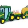 Johnny Tractor Met Vee-aanhanger En Hooibalenwagen -Speel Actief Verkoop johnny tractor met hooiwagen en boerderijdieren britains 35089