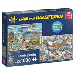 Jumbo 20073 Puzzel 2in1 JvH Verkeerschaos En Ter Land Ter Zee En In De Lucht 2×1000