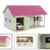 Kidsglobe Paardenstal Met 2 Boxen En Berging Rose/Wit -Speel Actief Verkoop kidsglobe paardenstal met 2 boxen en berging 1 32 roze wit 610245
