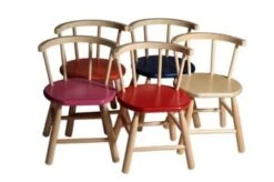 Beukenhouten Stoeltje Met Gebogen Leuning -Speel Actief Verkoop kinder stoeltje van dijktoys 496 1 1