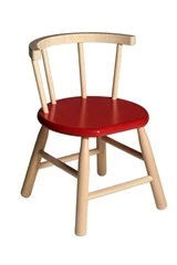 Beukenhouten Stoeltje Met Gebogen Leuning