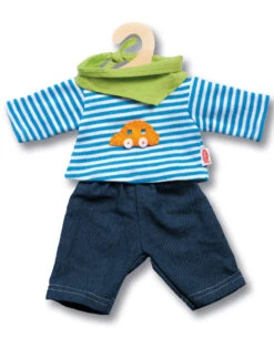Kledingset Spijkerbroek Met Gestreept Shirt Mt. 28 – 35 Cm. -Speel Actief Verkoop kledingset jongenspop heless 1315 2315 1