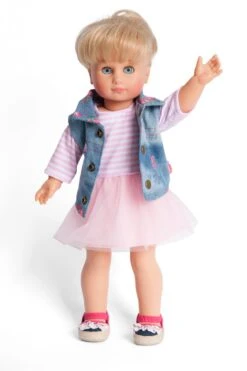 Kledingset Jurk Rose Met Spijkerjack Mt. 28 – 35 Cm. -Speel Actief Verkoop kledingset pop heless 1550 2550 2