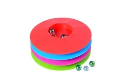 Knikkerpot Kunststof Rond Met Knikkers -Speel Actief Verkoop knikkeren knikkerpot kunststof 6 knikkers diverse kleuren