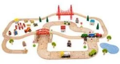BigJigs BJT021 Landelijke Road & Railset