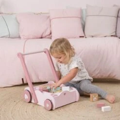Little Dutch LD4414 Houten Blokkenkar Rose -Speel Actief Verkoop little dutch 4414 houten blokkenkar pink 1 1