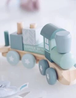 Little Dutch LD7036 Houten Blokkentrein Blauw 9 Little Dutch LD7036 Houten Blokkentrein Blauw -Speel Actief Verkoop little dutch houten blokkentrein blauw 1 1