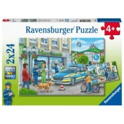 Onderweg Met Een Politieagent Puzzelbox Ravensburger 2×24 Stukjes
