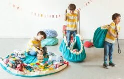 Opbergzak En Speelkleed 2 – In – 1 – Play&Go Zigzag Blue -Speel Actief Verkoop opbergzak speelmat play go 1