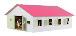 KidsGlobe Paardenstal Met 7 Boxen Pink-White