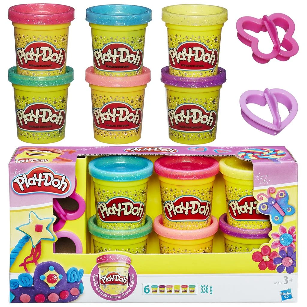 Play-Doh Klei Boetseerklei Sparkle Collection 6-pack PlayDoh 3 Play-Doh Klei Boetseerklei Sparkle Collection 6-pack PlayDoh