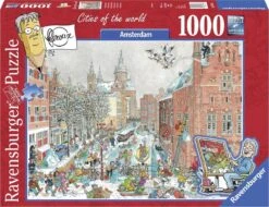 Ravensburger Puzzel Fleroux Amsterdam-in-de-winter 1000-stukjes