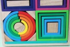 Goki 58655 Bouwstenenset Regenboog In Houten Kist -Speel Actief Verkoop regenboog bouwblokken goki 58655 2 scaled 1