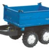 RollyToys Mega Trailer Blauw Aanhangwagen 3-zijdige Kipper