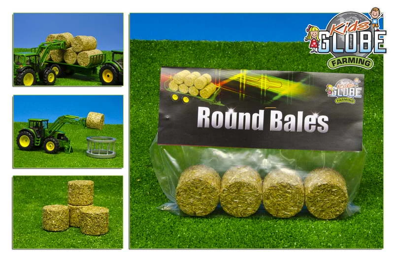Kidsglobe Ronde Hooibalen 4 Stuks Schaal 1 : 32 4 Kidsglobe Ronde Hooibalen 4 Stuks Schaal 1 : 32 - Afbeelding 2