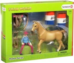 Schleich 41417 Barrel Racing Met Cowgirl FarmWorld -Speel Actief Verkoop schleich 41417 barrel racing met cowgirl op rodeozadel 5