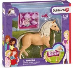 Schleich 42431 Sofia’s Modecreatie Andalusiër Met Deken HorseClub -Speel Actief Verkoop schleich 42431 paard met deken halster 1 1