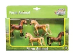 Paarden Set Van 4 Stuks Kidsglobe Schaal 1 : 32