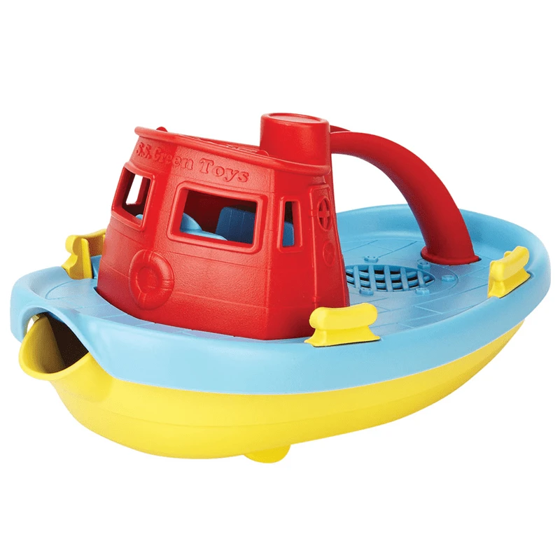 Green Toys Green-Toys Sleepboot Blauw Met Rood Handvat 3 Green Toys Green-Toys Sleepboot Blauw Met Rood Handvat