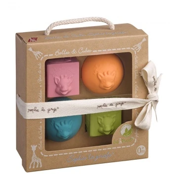 Sophie De Giraf So Pure Set Met 2 Ballen En 2 Blokken 3 Sophie De Giraf So Pure Set Met 2 Ballen En 2 Blokken